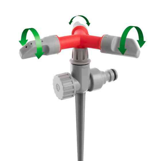 Дождеватель круговой на колку, с вращающейся головкой материалы: PP, ABS, Zinc alloy INTERTOOL GE-0055 Киев