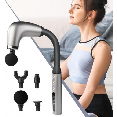 Аккумуляторный U-образный  массажер  для тела  и мышц, ручной, 4 насадки Maxtop MP-930 Одесса - изображение 1