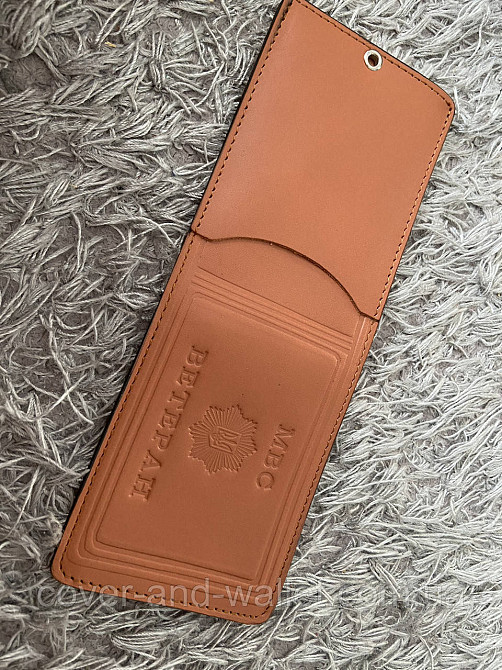 Шкіряна обкладинка ветеран МВС з кишенею для карток Київ - фото 10