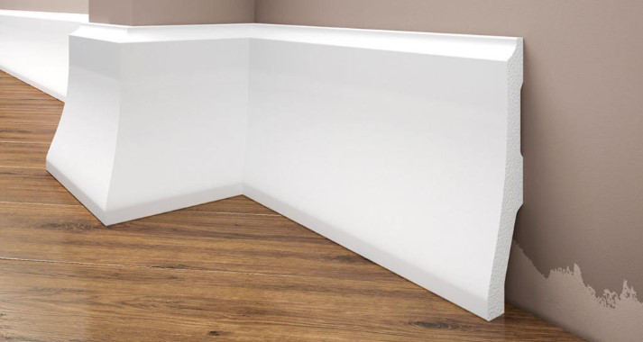 Плинтус под покраску из дюрополимера Элегант LPC - 34 ( 2,44м.п.) 120х26мм Днепр - изображение 1