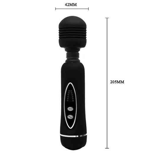 Вібратор зі змінними насадками - Power Wand Massage Kit Black Sex Aura Київ