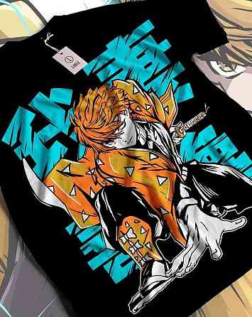 Футболка аниме Истребитель демонов оверсайз (S/M/L) Черний AnimeJ1039 Днепр