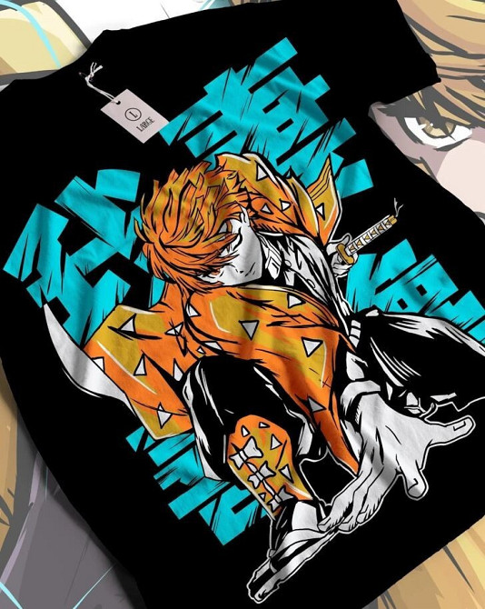 Футболка аниме Истребитель демонов оверсайз (S/M/L) Черний AnimeJ1039 Днепр - изображение 1