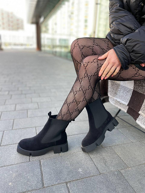 BIZONI Черевики жіночі BIZONI 215/1 чорні (зима, замша натуральна) (5687) Коломия - фото 3