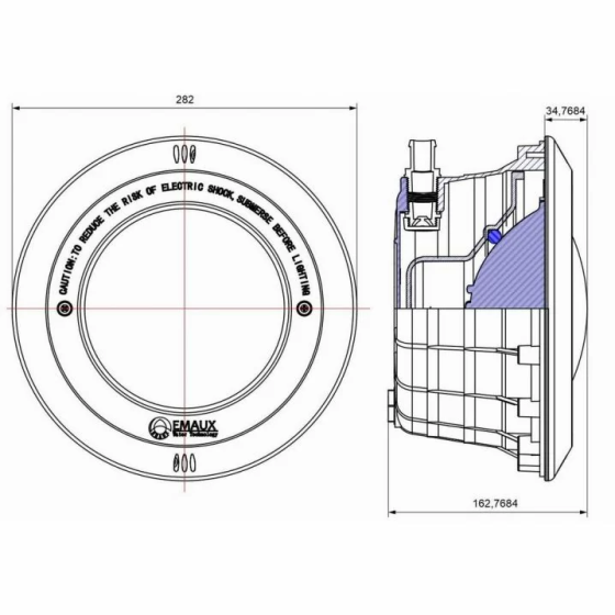 Корпус прожекторів для басейнів Emaux PAR56 NP300-P (без лампи) Київ