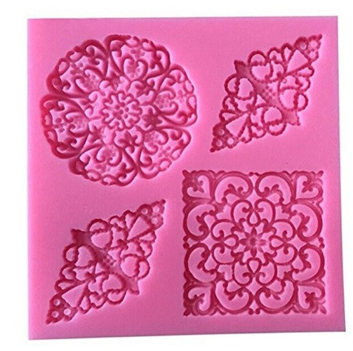 Молд силиконовый Абстракция 84 на 85 мм розовый Киев - изображение 4