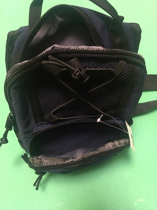 Чоловіча сумка через плече синя - розмір сумки 40*21см, одне відділення, 3 кишені, та 2 бокові кішені Київ - фото 7