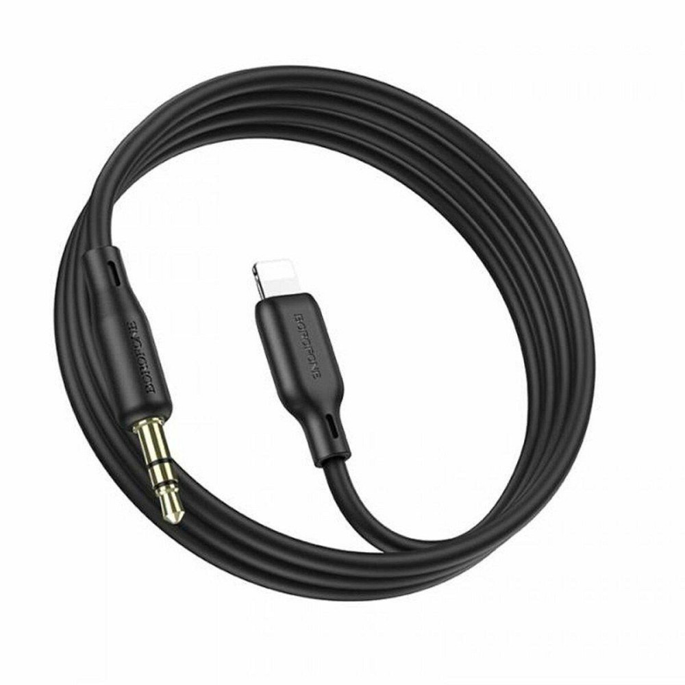 Аудiо кабель BOROFONE BL18 iPhone silicone цифровий audio conversion cable, колір чорний BL18B Одеса - фото 2