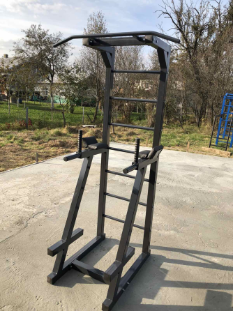 Турник + пресс + брусья шведская стенка 50х50 мм KZ-809 Черный Спортивные стенки и турники для дома разборная Киев