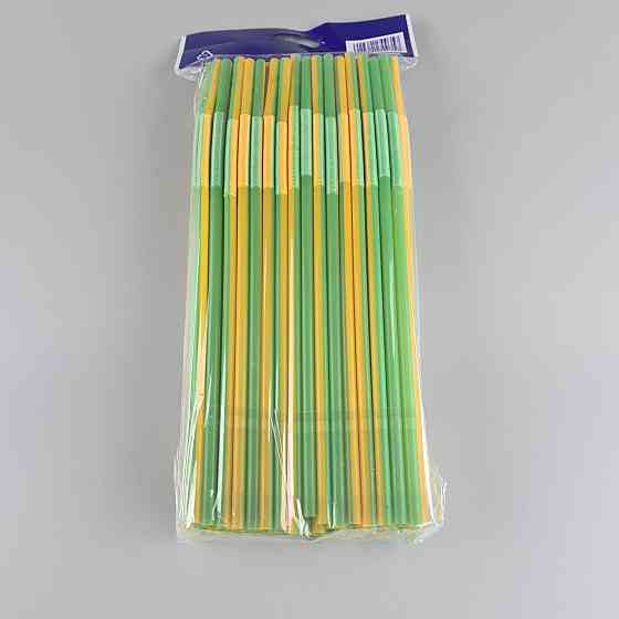 Трубочка-соломка для напитков с гофрой d6,0 -26см Желто-зеленая  Артистик (100 шт) Харьков