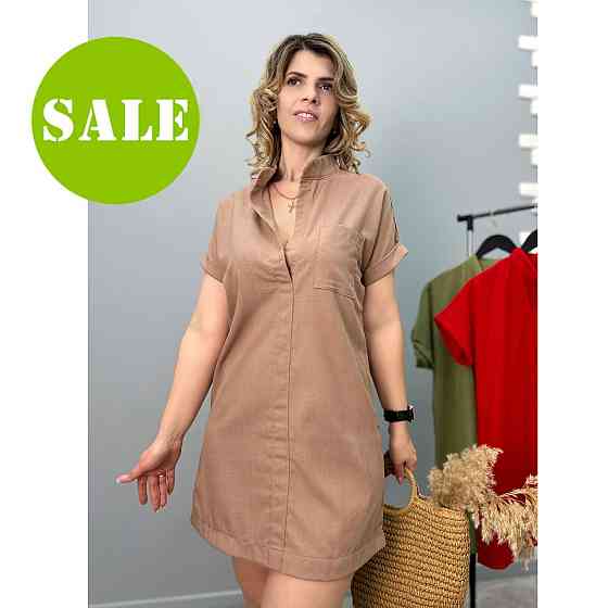 Женская льняная туника большого размера Inga Киев