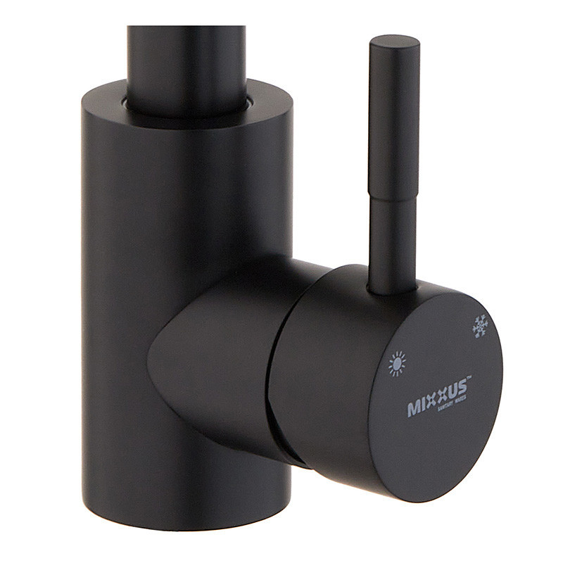 Кухонний змішувач з чорним силіконовим виливом Mixxus SEO-011 (MI6017) Харків - фото 2