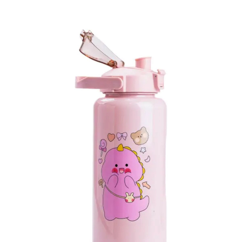 Happy Life Набір багаторазових пляшок 3 в 1 Дракоша 0.3л 0.7л 2л рожевий HPZSB120013P Коломия - фото 2