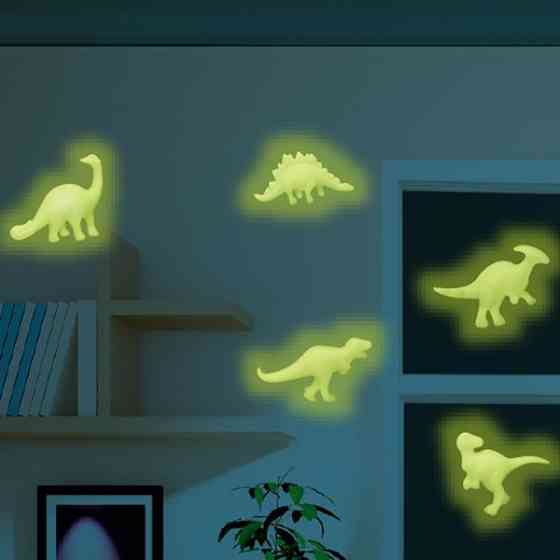 Набір сяючих 3D-наклейок 4M Динозаври (00-05426) Харьков