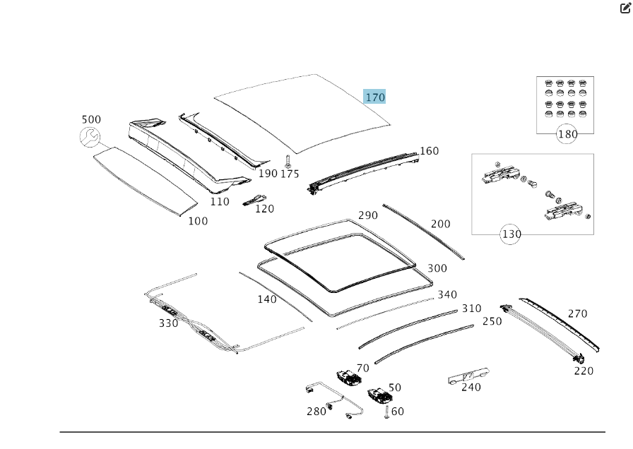 Mercedes-Benz  A2927800100 Скло панорамного даху зсувне GLE Coupe C292 Одеса - фото 2