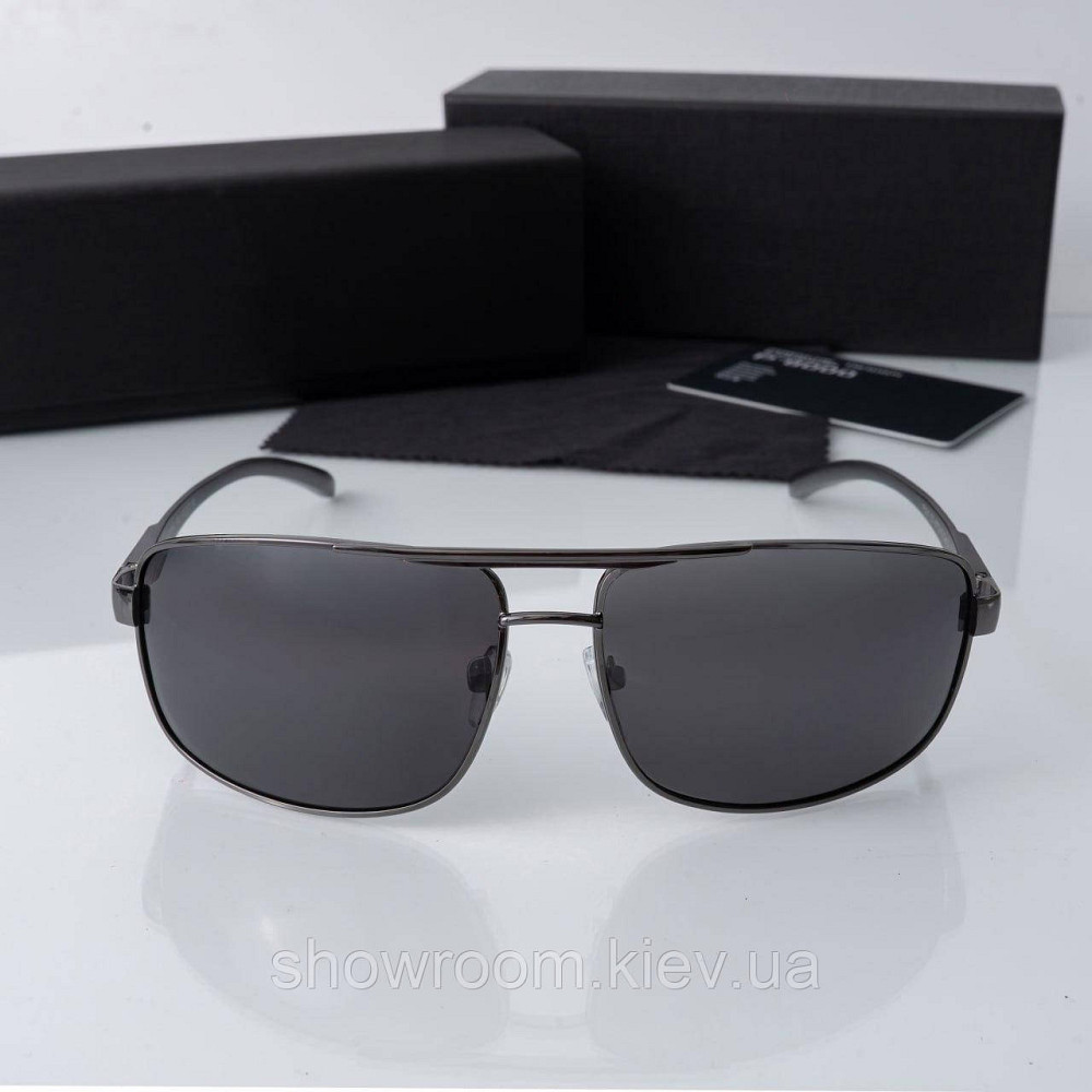 Окуляри з поляризацією стильні чоловічі Polarized (133) чорні Київ - фото 2