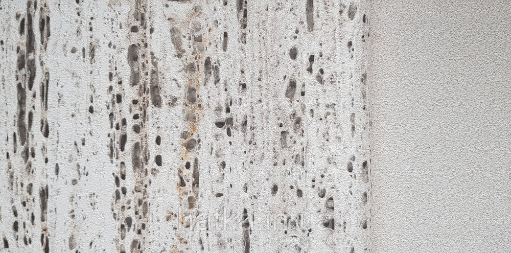 Шпалери вініл на флізеліні Marburg Travertino 1.06х10 абстракція смужки кори дерева беж коричневі чорні Київ - фото 3