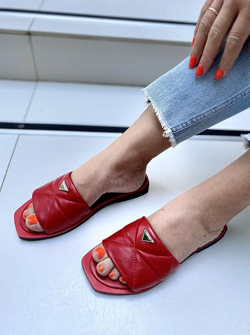 Виконт Шльопанці жіночі VIKONT 99-27-1 червоні (літо, шкіра натуральна) (4509) Коломыя - изображение 6