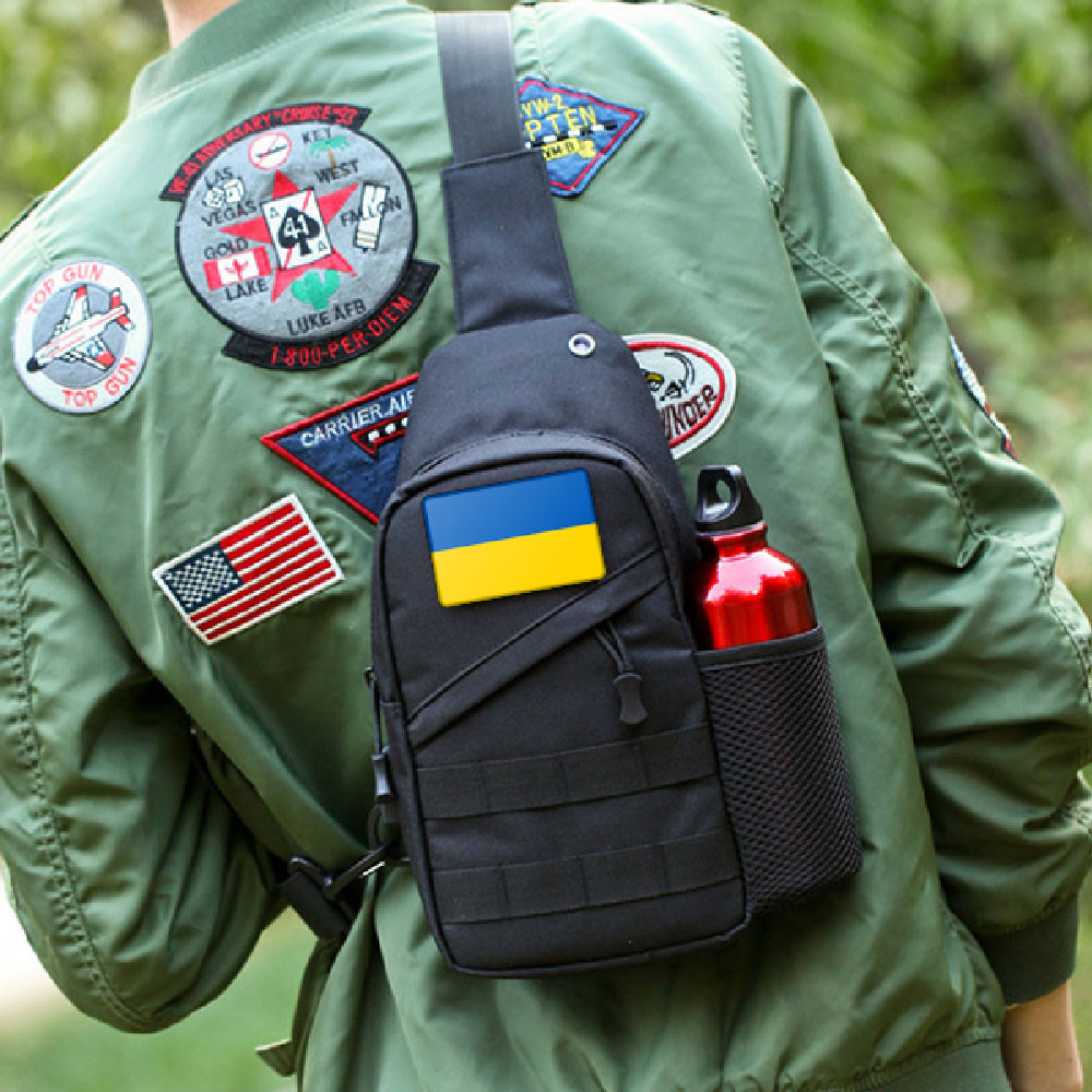 Сумка через плече з військової тканини, Чоловіча тактична армійська сумка через плече KT-47 Львів - фото 15