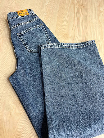 Джинси жіночі Zeo Basic 4635 WIDE LEG palazzo jeans висока посадка широкі довгі світло сині, світло- Одеса - фото 7