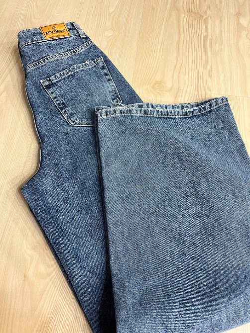 Джинси жіночі Zeo Basic 4635 WIDE LEG palazzo jeans висока посадка широкі довгі світло сині, світло-синій, 40, 40, 82 см, 111 см Київ - фото 7