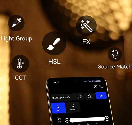 Постійне світло 200Вт 2700-6500К Ra 95+ бездротове керування Ulanzi VL-200Bi Київ
