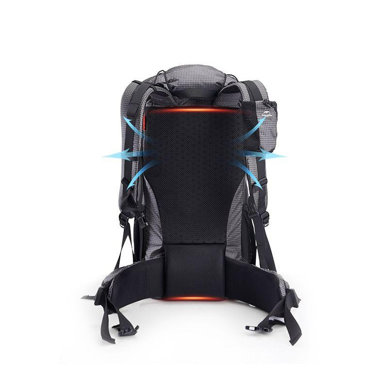 Рюкзак туристический Naturehike Rock NH19BP095, 60+5 л, графит в клетку Киев - изображение 4