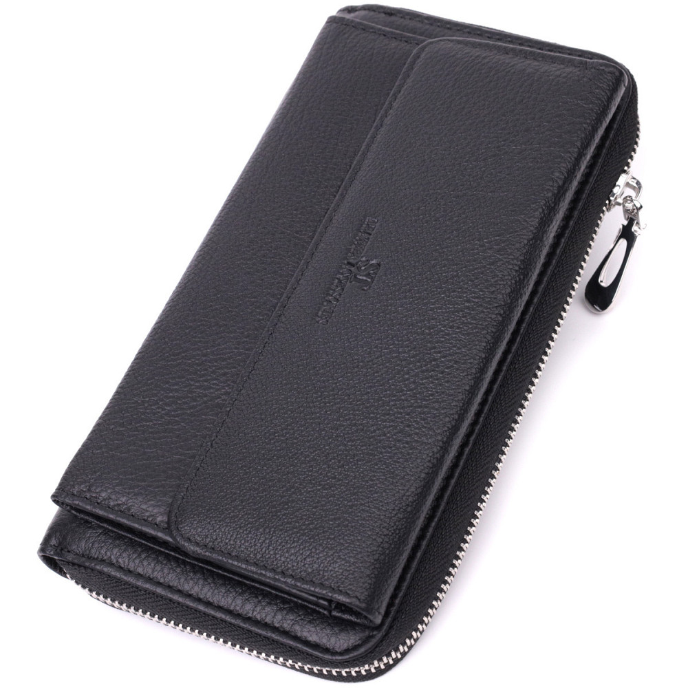Шкіряний гаманець-клатч унісекс чорний (ST Leather) Київ - фото 19