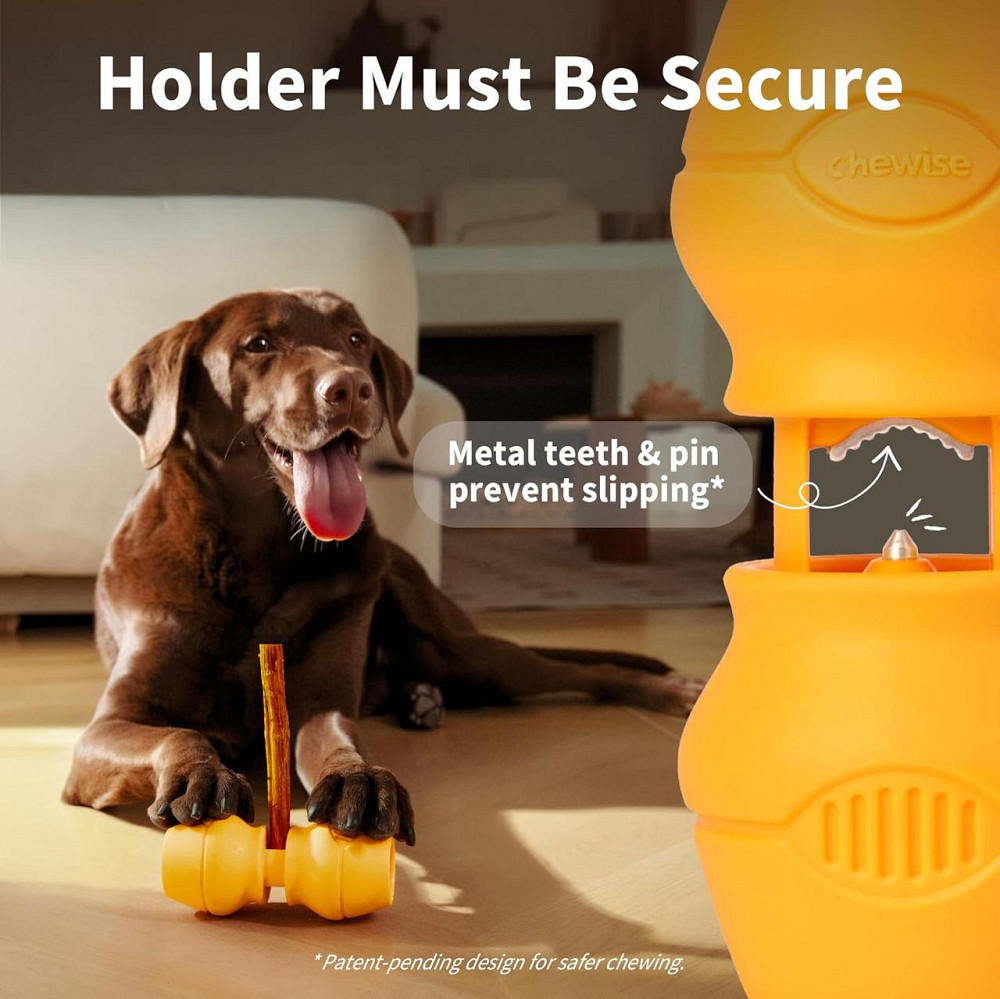 Держатель для bully sticks Chewise CHM201 Желтый Heavy Duty BPA-free Противозадыхающий для собак всех размеров Киев - изображение 5