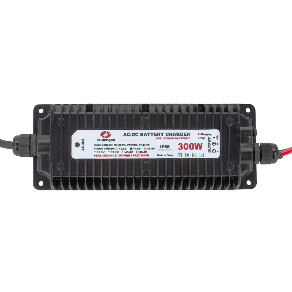 Зарядка влагозащищенная, без вентилятора, на радиаторе, с 265В на DC29.2В 10A литий-ферум WENGAO Киев - изображение 1