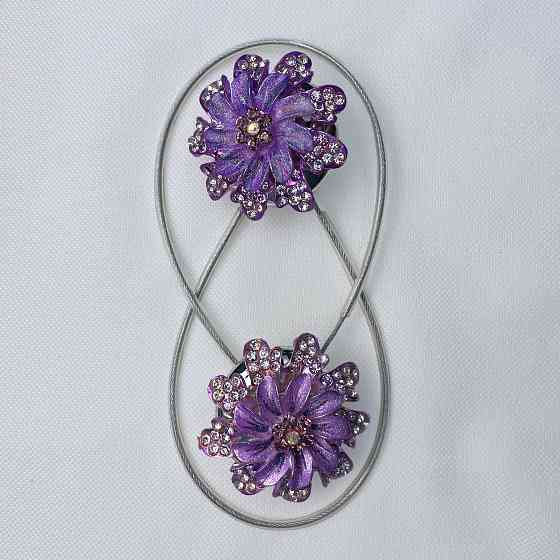 Магніти для штор та гардин "Flowers" набір 2 шт Бузковий (81-198) Київ