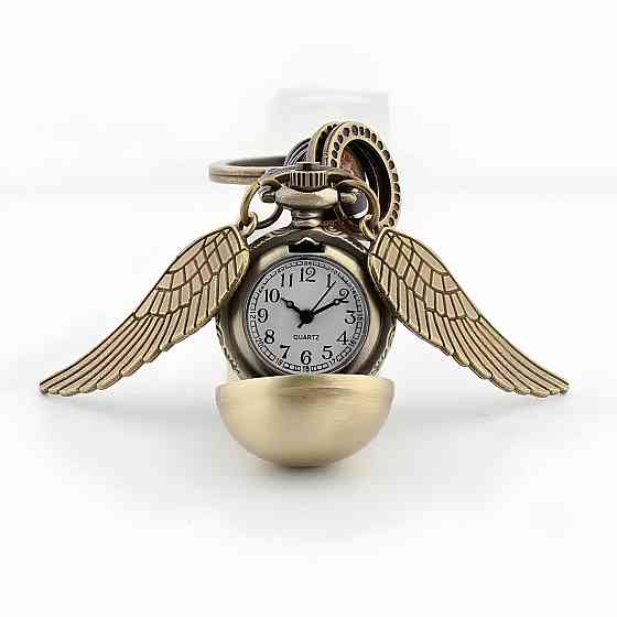 Часы-брелок Снитч RESTEQ — кварцевые часы в форме золотого снитча из Гарри Поттера, стильный аксессуар для поклонников волшебного Киев