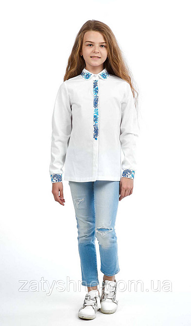 Українська вишита сорочка для дівчинки Київ - фото 2