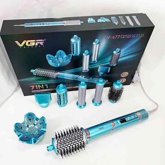 Фен-щітка для щоденного використання VGR 7 в 1 V-477, Фен з режимом захисту волосся OG-58 Івано-Франківськ