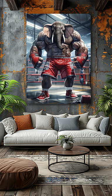 Картина Холсті в спортзал  Слон KLM_3 Київ - фото 2