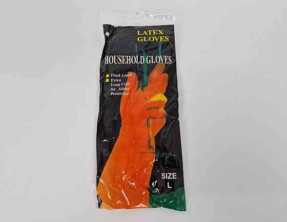 Рукавиці господарські гумові латексні "LATEX GLOVES" (розмір L) (1 пачка) Харків