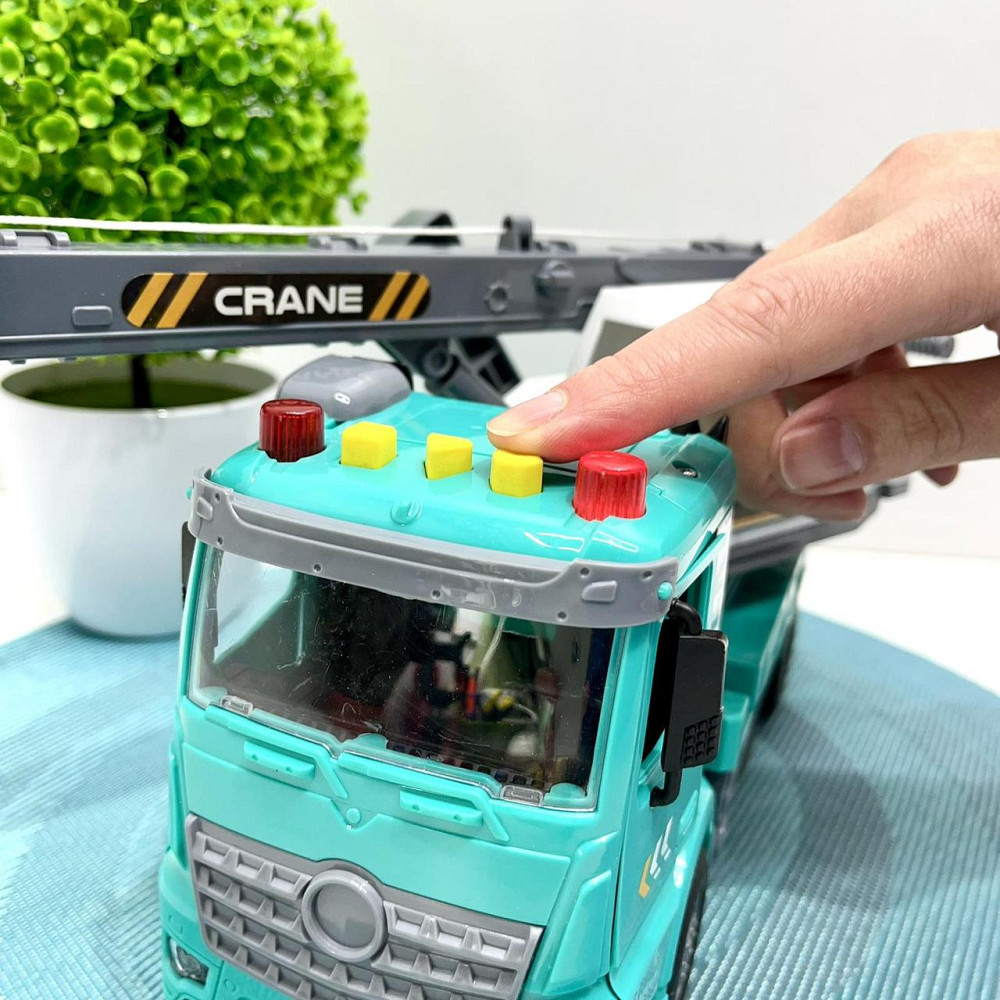 Спецтехніка Автокран світло звук інерція рухомі елементи 1:16 Бірюзовий (ZH 812-4) Чернігів - фото 5