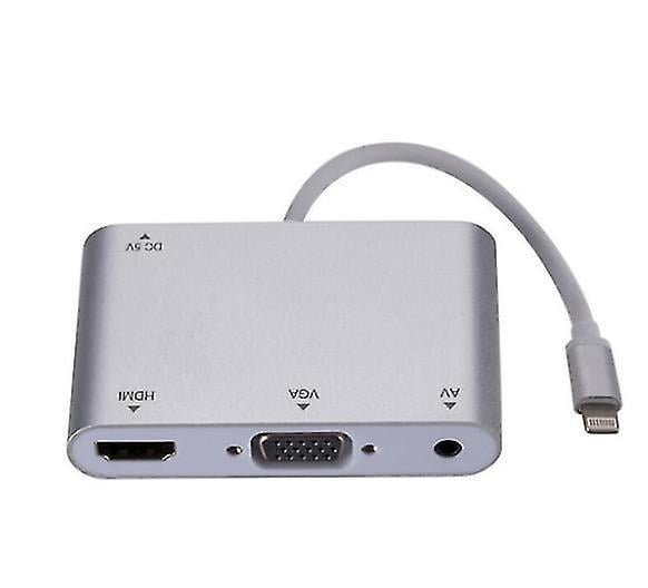 Концентратор Lightning - HDMI VGA Audio 3.5 мм для iPhone, iPad, iPod Луцьк - фото 1