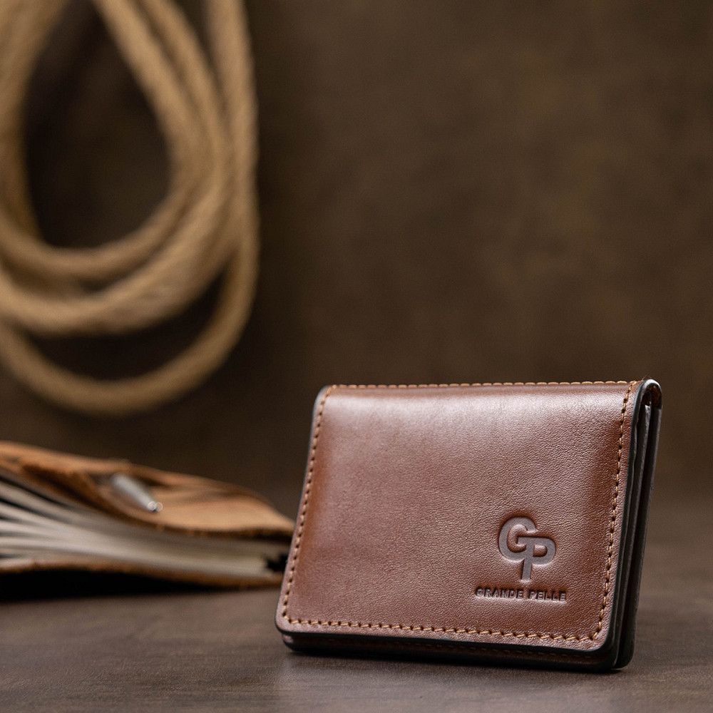 Шкіряна обкладинка для прав Коричневий (GRANDE PELLE) Київ - фото 2