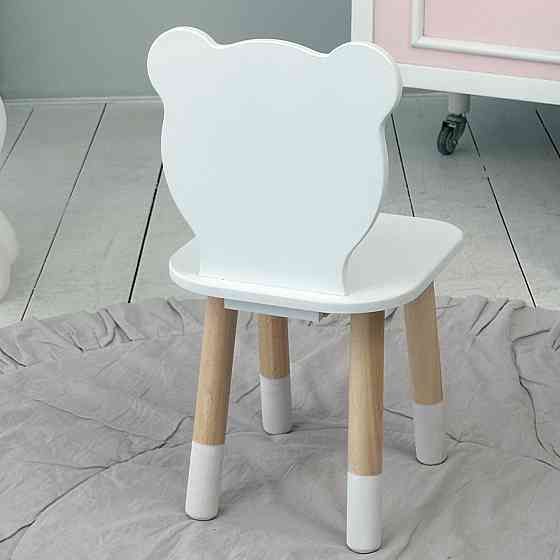 Дитячий стільчик ведмедик 26.5х26х25см, стілець для дітей, білий Київ