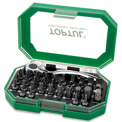 Набір біти + тріскачка TOPTUL 1/4" 35ед. GACW3504 Чернігів - фото 1