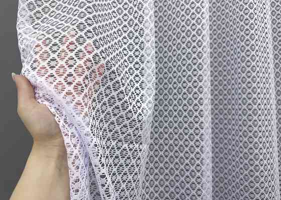 Тюль VR-Textil 1589т Сітка Холодний білий 300х270 см (42-0537) Київ