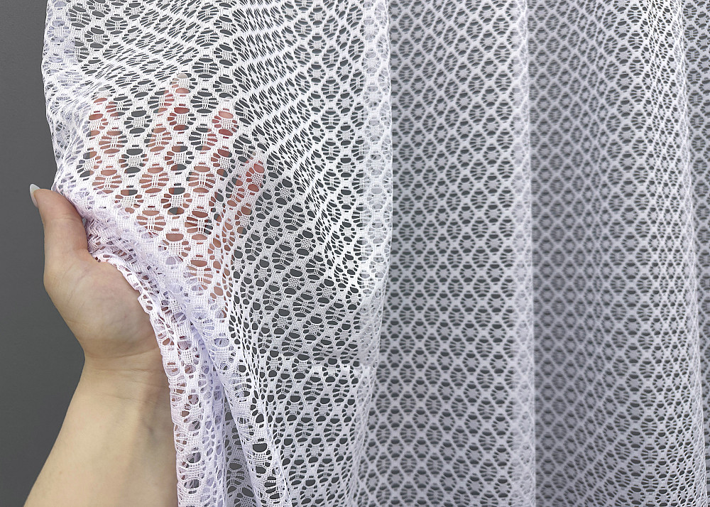Тюль VR-Textil 1589т Сітка Холодний білий 300х270 см (42-0537) Київ - фото 4