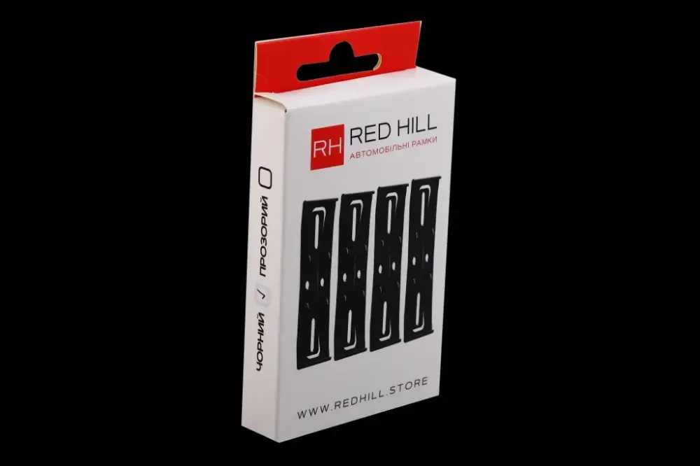 Рамка под номер безрамочная Red Hill черная широкая невидимая (на два номера) Винница - изображение 2