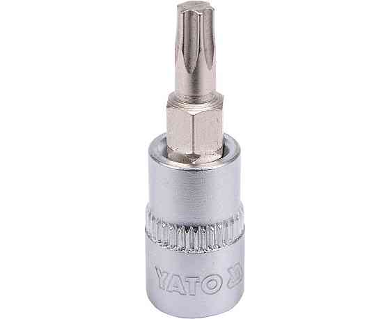 Головка торцевая с насадкой TORX Т25, квадрат 1/4, длина 37 мм YATO (YT-04305) Коломия