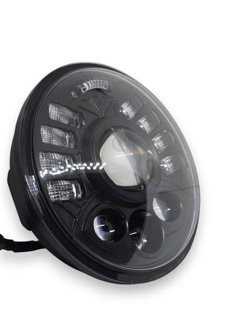 Світлодіодна фара StarLight Bi-LED JR-5,75" ближнє/дальнє DRL + поворот ВАЗ 2106, BMW, Альфа (∅143мм) Харків - фото 3