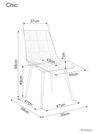Стілець CHIC BREGO кашемір метал/беж 34 Днепр