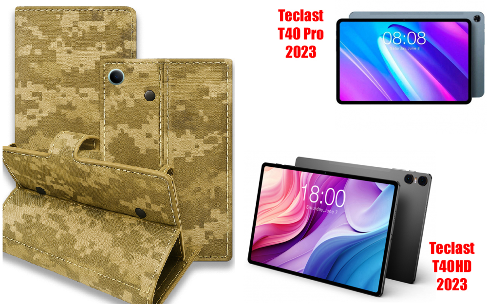 Книжка-трансформер для планшета Teclast T40 Pro 2023, T40Hd 2023, колір Black Pixel Київ - фото 1