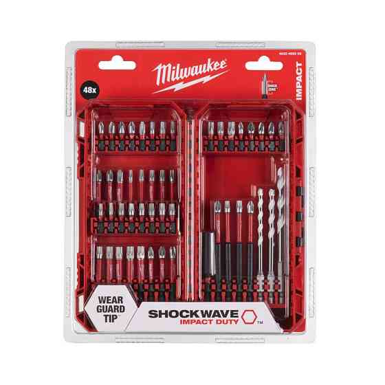 Набір біт Milwaukee SHOCKWAVE PACKOUT 48 шт, пластиковий кейс Одесса