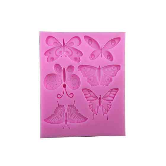 Молд силиконовый Бабочки 89 на 108 мм розовый Киев
